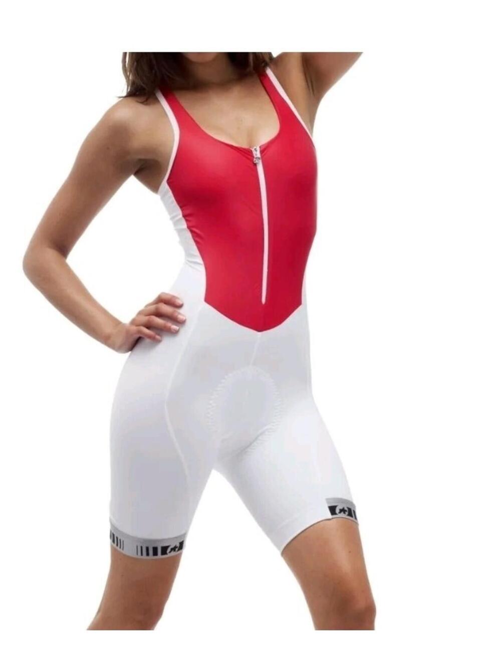 NWT Assos tB.laalaLai Women's Summer Cycling Bib Short White Red Small $365
